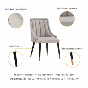 Manhattan Comfort Eda Modern Dining Chair Grey DC073-GY