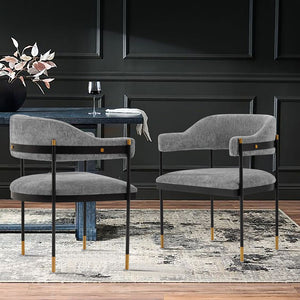 Manhattan Comfort Lia Modern Dining Armchair Grey DC074-GY