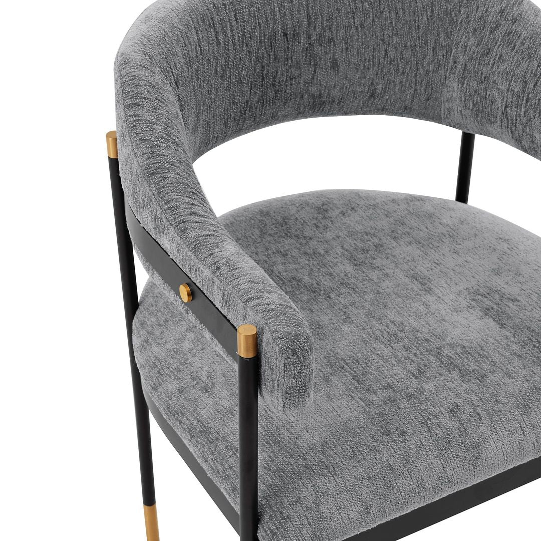 Manhattan Comfort Lia Modern Dining Armchair Grey DC074-GY