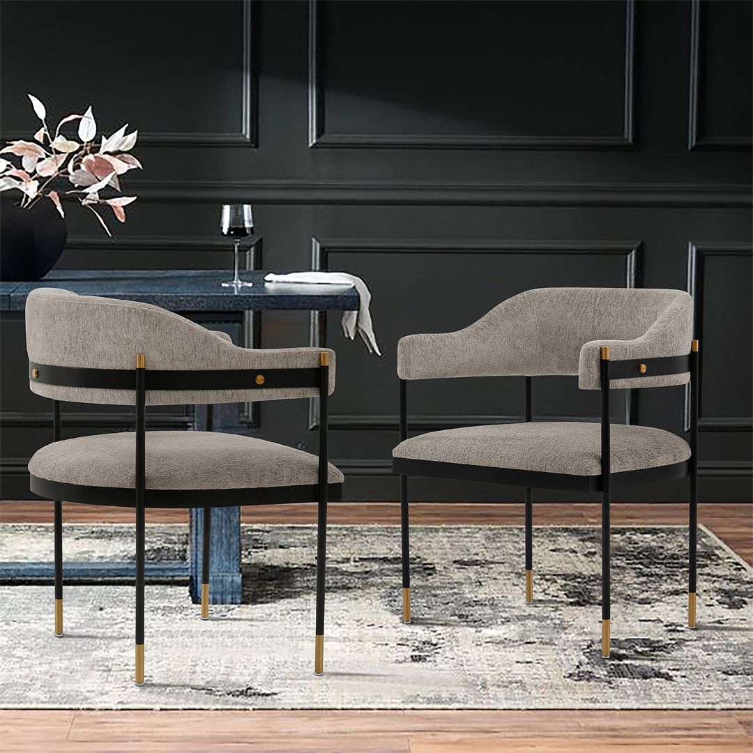 Manhattan Comfort Lia Modern Dining Armchair Stone DC074-ST
