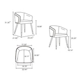 Reeva Dining Chair in Walnut and Camal  DC082-CL Manhattan Comfort