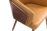 Reeva Dining Chair in Walnut and Camal  DC082-CL Manhattan Comfort