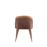 Reeva Dining Chair in Walnut and Camal  DC082-CL Manhattan Comfort