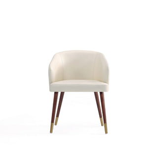 Reeva Dining Chair in Walnut and Cream DC082-CR Manhattan Comfort