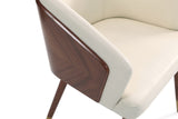 Reeva Dining Chair in Walnut and Cream DC082-CR Manhattan Comfort