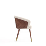 Reeva Dining Chair in Walnut and Cream DC082-CR Manhattan Comfort