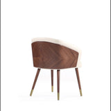 Reeva Dining Chair in Walnut and Cream DC082-CR Manhattan Comfort