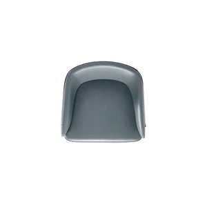 Manhattan Comfort Reeva Modern Dining Chair Walnut and Graphite Grey DC082-GY