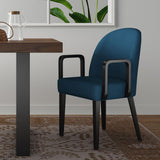 Hillman Dining Arm Chair in Blue DC087AR-BL Manhattan Comfort