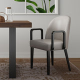 Hillman Dining Arm Chair in Light Grey DC087AR-LG Manhattan Comfort