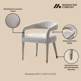 Aspen Dining Armchair in Silver Lining DC093AR-SL Manhattan Comfort