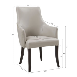 Manhattan Comfort Connie Velvet And Leatherette Dining Armchair With Elegant Beech Wood Legs For Sophisticated Dining Light Grey Beech Wood Dc095ar-lg