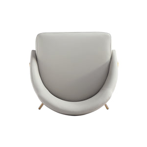 Manhattan Comfort Gracie Leatherette Dining Chair Set With Stylish Steel Legs For Modern Elegance In Any Space Stone And Gold Steel Dc100-gst