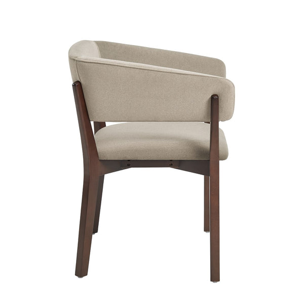 Manhattan Comfort Blake Faux Mohair Dining Armchair With Beech Wood Legs - Sculptural Elegance & Refined Comfort Natural Beech Wood Dc102ar-na