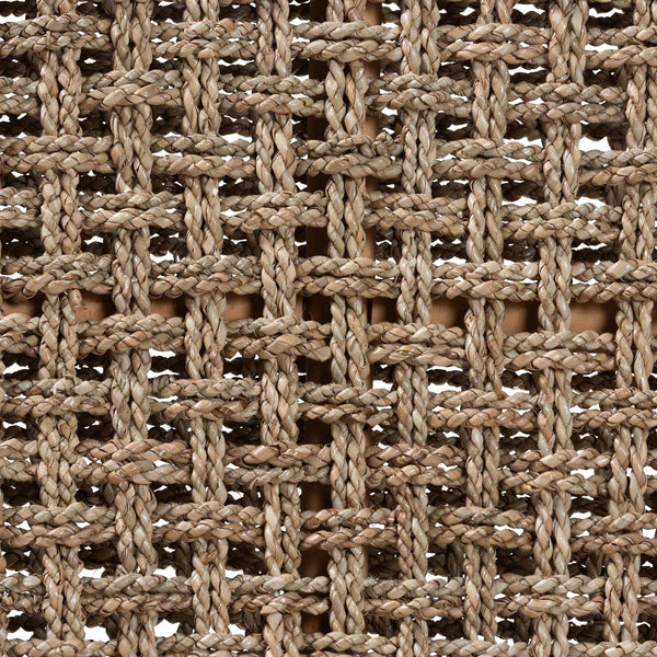 Bali & Pari Nitya Handwoven Rattan Seagrass Camelback Dining Chairs Bohemian Set