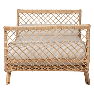 Bali & Pari Philana Handcrafted Rattan Daybed with Plush Cushions for Boho Lounging
