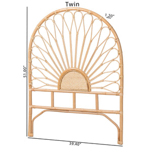 Bali &pari Perenna Handwoven Rattan Headboard Boho Coastal Bedroom Artisan Accent