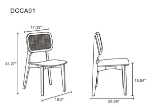 Manhattan Comfort Versailles Industry Chic Dining Chair - Set of 2 Nature DCCA01-NA