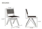 Manhattan Comfort Hamlet Industry Chic Dining Chair- Set of 4 Nature 2-DCCA03-NA