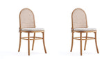 Manhattan Comfort Paragon 1.0 Industry Chic Dining Chair - Set of 2 Nature and Oatmeal DCCA05-OM