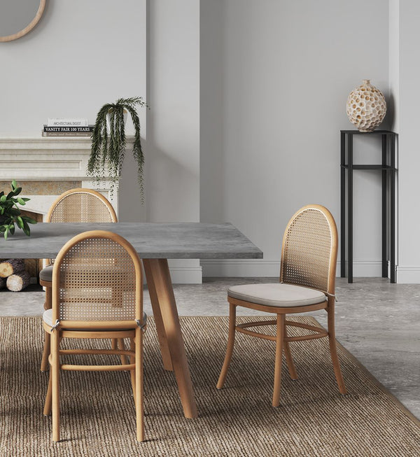 Manhattan Comfort Paragon 1.0 Industry Chic Dining Chair - Set of 2 Nature and Oatmeal DCCA05-OM