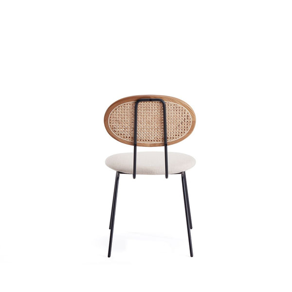 Manhattan Comfort Jardin Industry Chic Dining Chair - Set of 2 Nature and Oatmeal DCCA06-OM