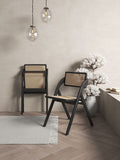 Lambinet Folding Dining Chair in Black and Natural Cane - Set of 2 DCCA07-BK Manhattan Comfort