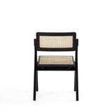 Lambinet Folding Dining Chair in Black and Natural Cane - Set of 2 DCCA07-BK Manhattan Comfort