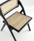 Lambinet Folding Dining Chair in Black and Natural Cane - Set of 2 DCCA07-BK Manhattan Comfort