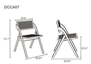 Manhattan Comfort Lambinet Industry Chic Dining Folding Chair - Set of 2 Nature DCCA07-NA
