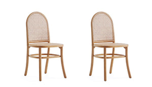 Manhattan Comfort Paragon 2.0 Industry Chic Dining Chair - Set of 2 Nature and Oatmeal DCCA12-NA
