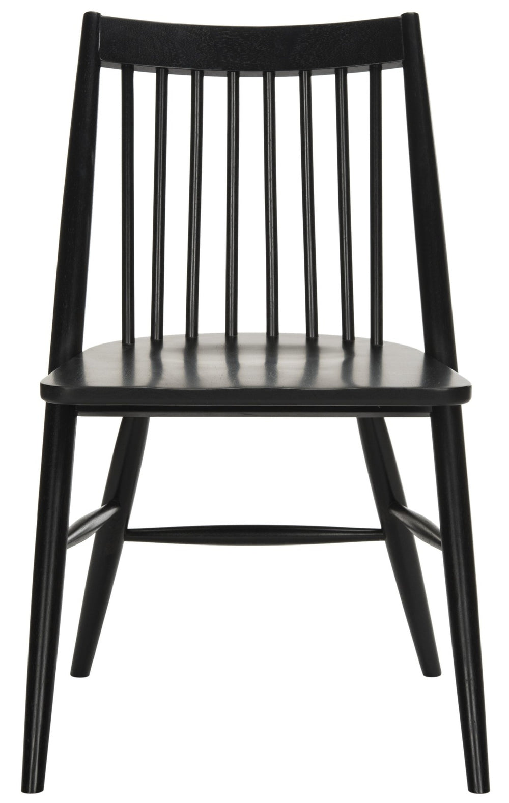 Safavieh WREN Dining Chair - Classic Spindle-Back Design, Durable Rubberwood, Sleek Finish, Set of Two Black DCH1000A-SET2