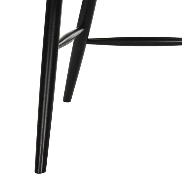 Safavieh WREN Dining Chair - Classic Spindle-Back Design, Durable Rubberwood, Sleek Finish, Set of Two Black DCH1000A-SET2