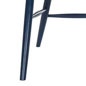 Safavieh WREN Dining Chair - Classic Spindle-Back Design, Durable Rubberwood, Sleek Finish, Set of Two Navy DCH1000E-SET2