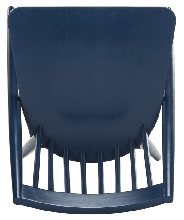 Safavieh WREN Dining Chair - Classic Spindle-Back Design, Durable Rubberwood, Sleek Finish, Set of Two Navy DCH1000E-SET2