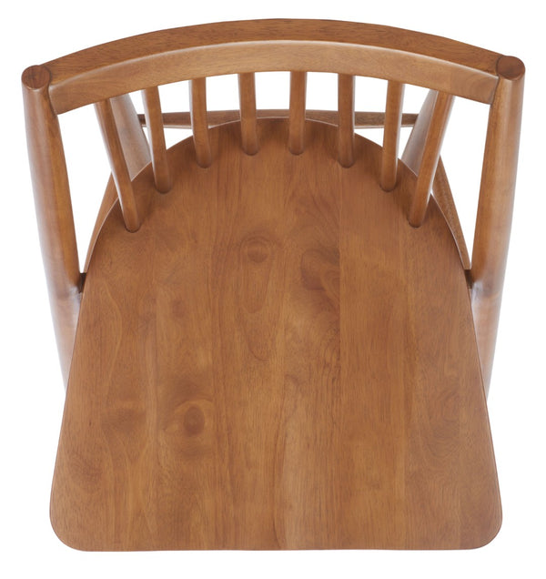 Safavieh WREN Spindle Dining Chair – Timeless Solid Wood Design for Modern and Classic Dining Spaces Walnut DCH1000F-SET2