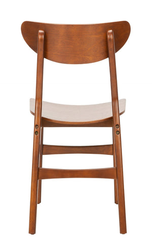 Safavieh LUCCA Retro Dining Chair - Vintage-Inspired Comfort with Mid-Century Design for Any Space Walnut DCH1001D-SET2