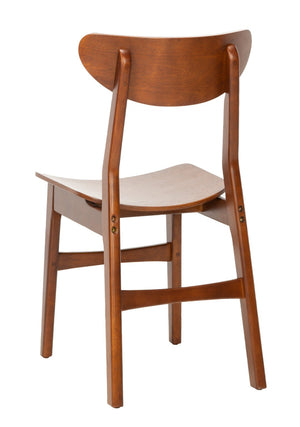 Safavieh LUCCA Retro Dining Chair - Vintage-Inspired Comfort with Mid-Century Design for Any Space Walnut DCH1001D-SET2