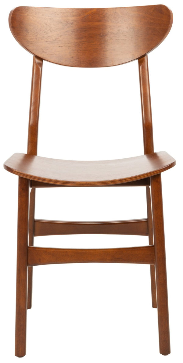 Safavieh LUCCA Retro Dining Chair - Vintage-Inspired Comfort with Mid-Century Design for Any Space Walnut DCH1001D-SET2