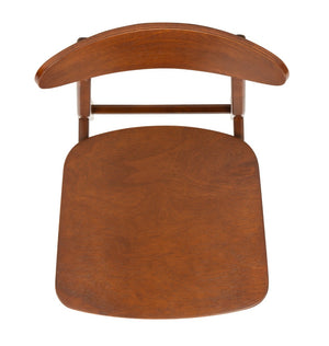 Safavieh LUCCA Retro Dining Chair - Vintage-Inspired Comfort with Mid-Century Design for Any Space Walnut DCH1001D-SET2