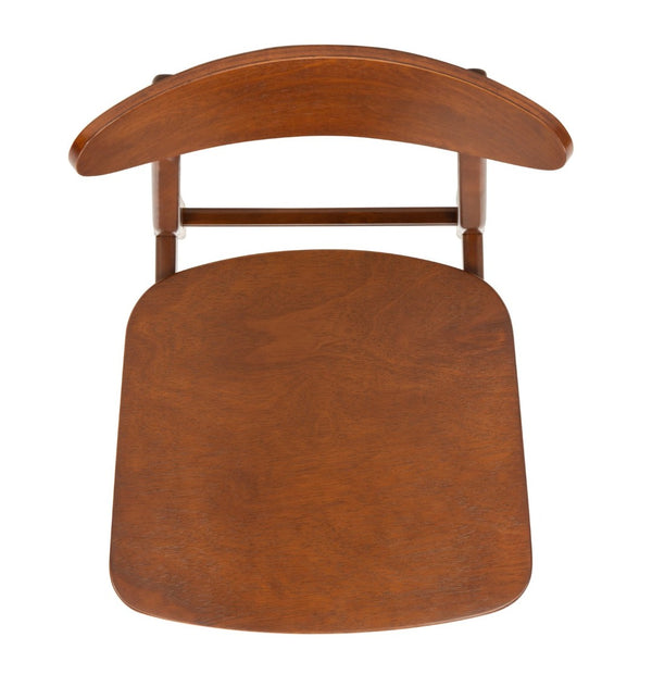 Safavieh LUCCA Retro Dining Chair - Vintage-Inspired Comfort with Mid-Century Design for Any Space Walnut DCH1001D-SET2