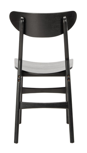 Safavieh LUCCA Retro Dining Chair - Vintage-Inspired Comfort with Mid-Century Design for Any Space Black DCH1001G-SET2