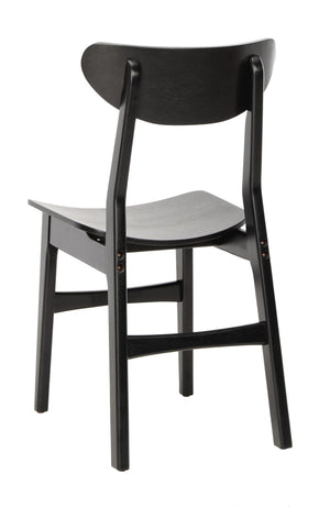 Safavieh LUCCA Retro Dining Chair - Vintage-Inspired Comfort with Mid-Century Design for Any Space Black DCH1001G-SET2
