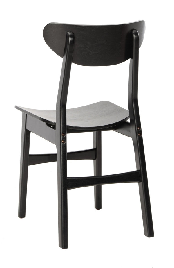 Safavieh LUCCA Retro Dining Chair - Vintage-Inspired Comfort with Mid-Century Design for Any Space Black DCH1001G-SET2