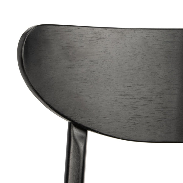 Safavieh LUCCA Retro Dining Chair - Vintage-Inspired Comfort with Mid-Century Design for Any Space Black DCH1001G-SET2