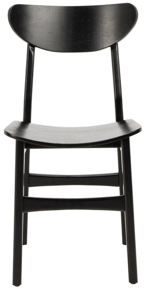 Safavieh LUCCA Retro Dining Chair - Vintage-Inspired Comfort with Mid-Century Design for Any Space Black DCH1001G-SET2