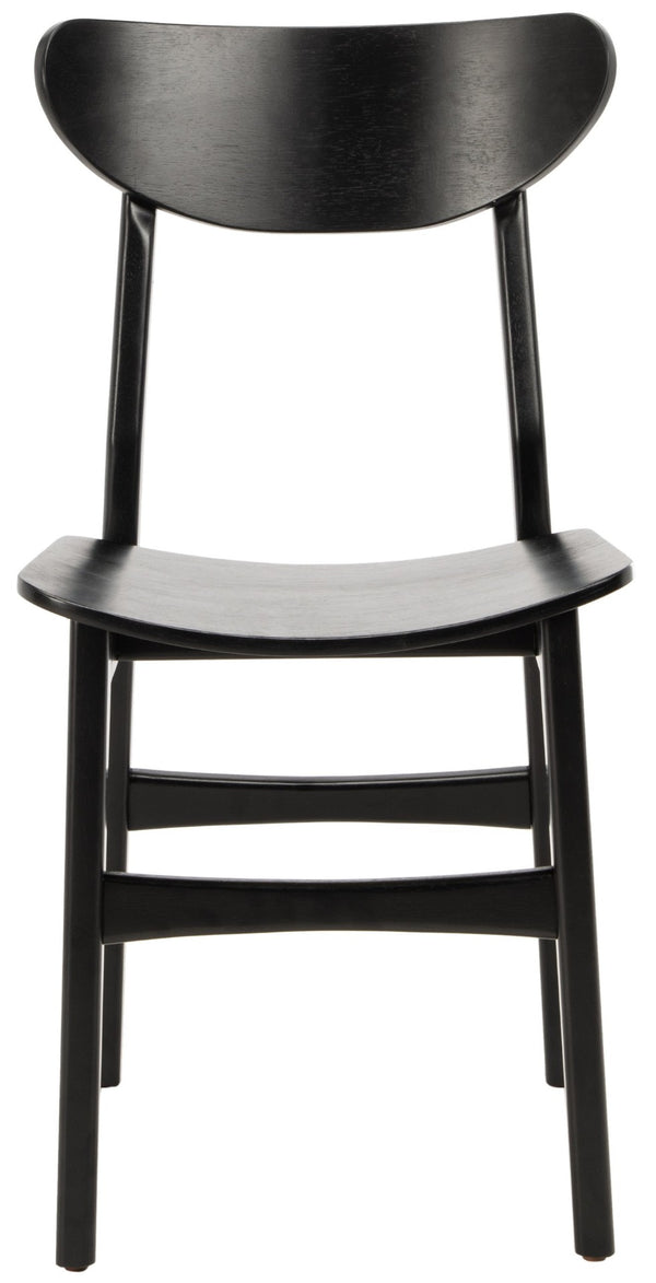Safavieh LUCCA Retro Dining Chair - Vintage-Inspired Comfort with Mid-Century Design for Any Space Black DCH1001G-SET2