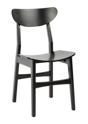 Safavieh LUCCA Retro Dining Chair - Vintage-Inspired Comfort with Mid-Century Design for Any Space Black DCH1001G-SET2