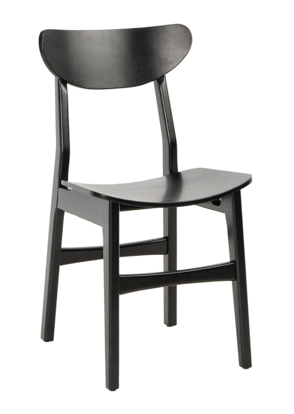 Safavieh LUCCA Retro Dining Chair - Vintage-Inspired Comfort with Mid-Century Design for Any Space Black DCH1001G-SET2