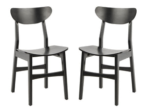 Safavieh LUCCA Retro Dining Chair - Vintage-Inspired Comfort with Mid-Century Design for Any Space Black DCH1001G-SET2